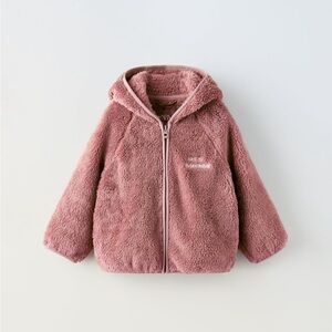 Zara faux fur jacket size 2-3 years, brown color